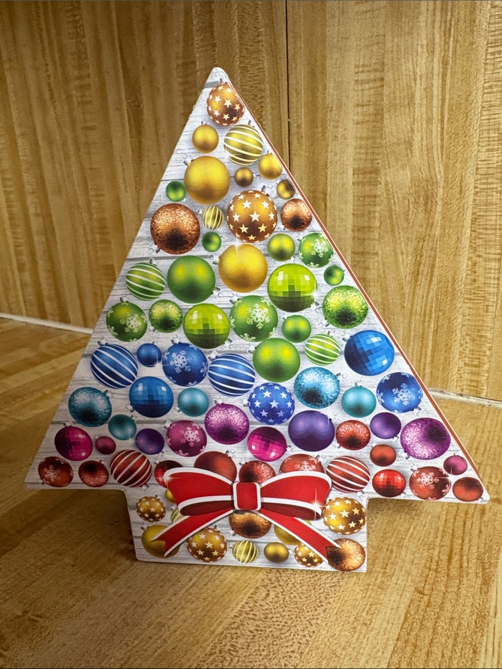 Festive Triangle Gift Boxes Set - Multi-Color Christmas Tree Design - Picture 3 of 3